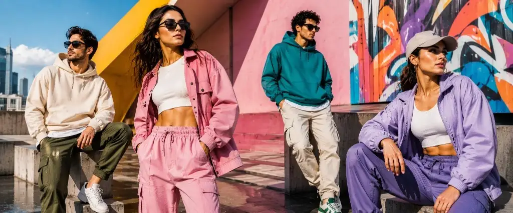 Streetwear and lifestyle apparel manufactured by SAMPRO in Sialkot, Pakistan