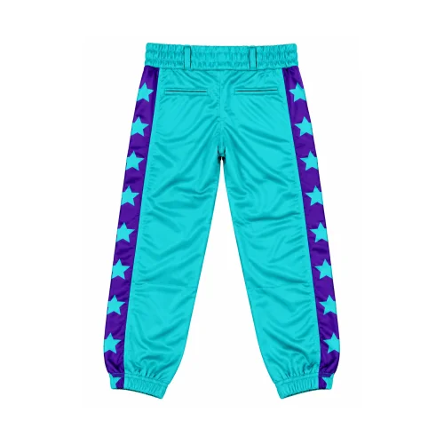 Custom Youth Baseball Pants in vibrant colors with star design SI-SW-230 — Back
