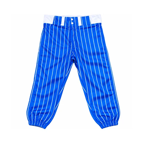 Custom Pinstripe Baseball Pants in blue with white stripes SI-SW-228