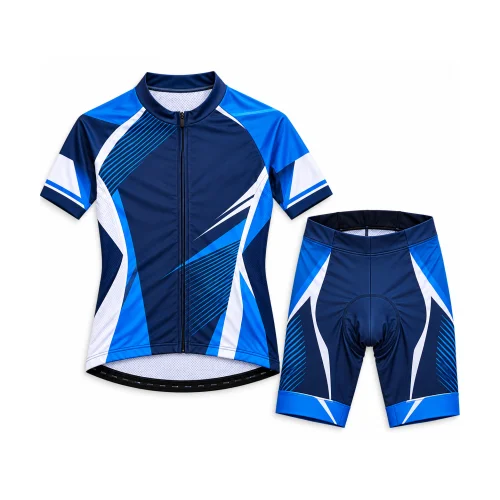 Men's Cycling Performance Short Set in blue and white SI-AW-283