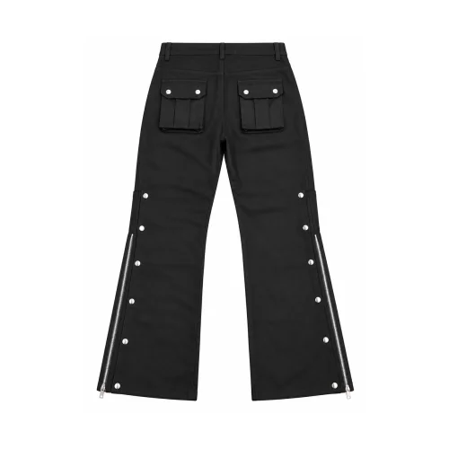 Black Cargo Pant with Snap Details SI-FW-194 — Back